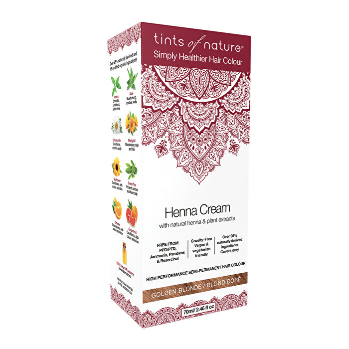 Tints Of Nature Henna Cream (semi-permanent Hair Colour) Golden Blonde 70ml